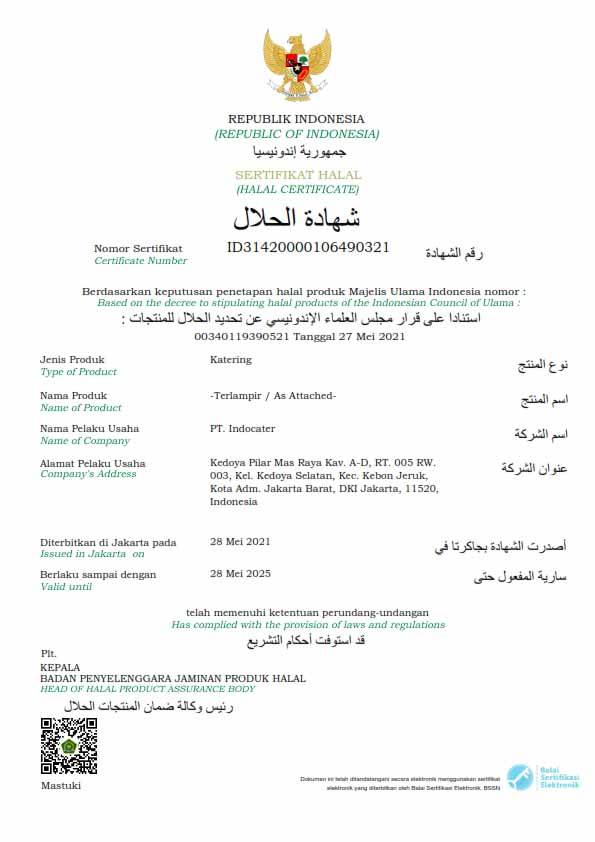 Certificate Halal